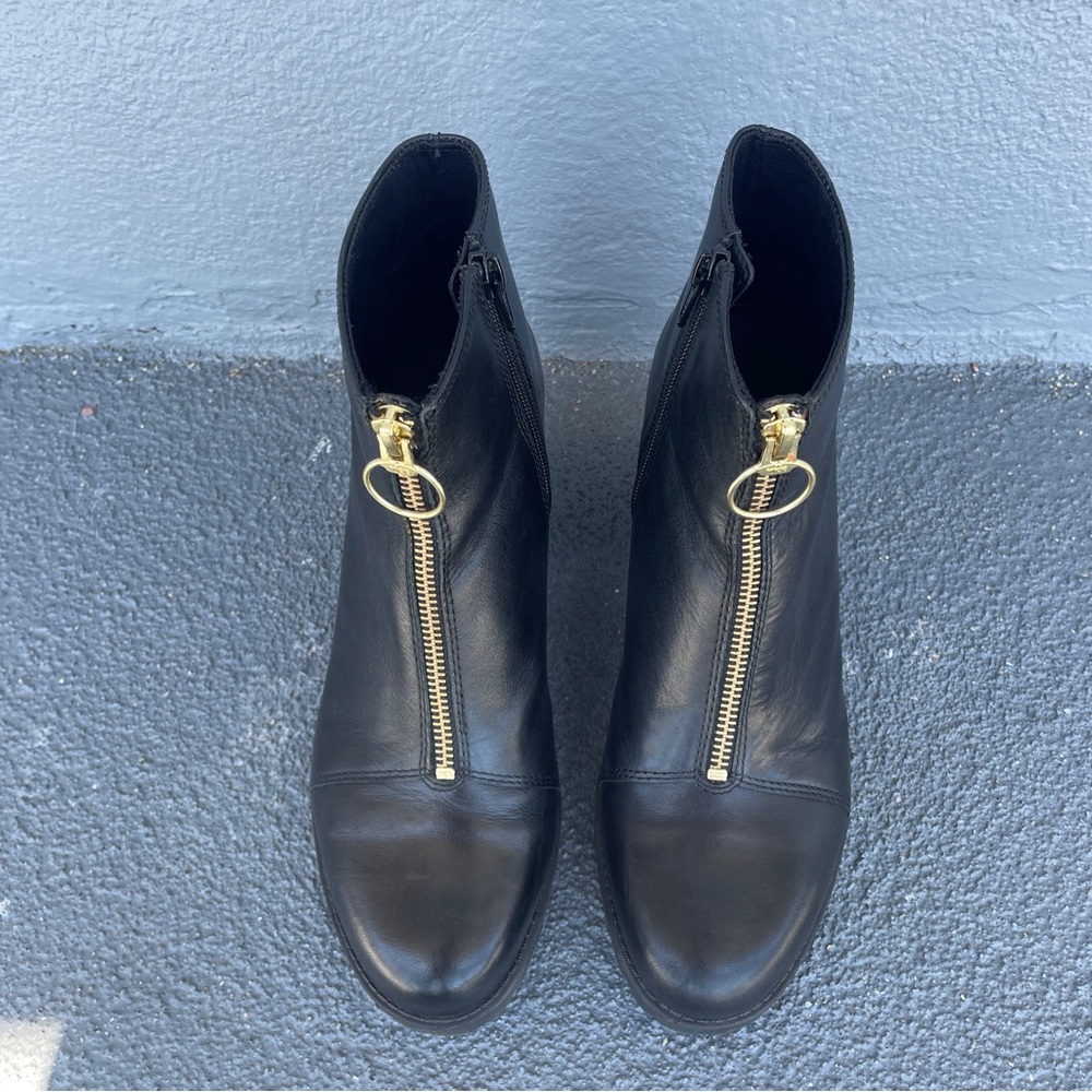 Vagabond black leather o-ring zipper booties 39 - Picture 7 of 7
